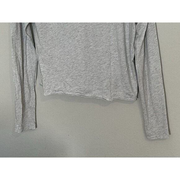 AVIATOR NATION Light Gray Long Sleeve Logo Tee T-Shirt - Women's Medium - Picture 8 of 13